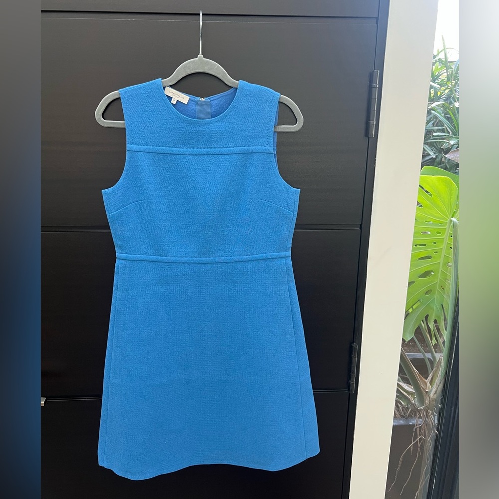 Lafayette 148 Blue Sleeveless Dress - Picture 7 of 16